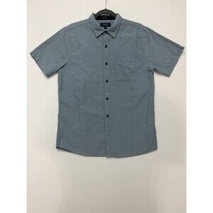 ROARK Button-Up Shirt Mens Medium Blue Collared Short Sleeve Classic Fit Casual